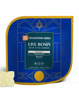 Hometown Hero Live Rosin 25mg Delta 9 Gummies