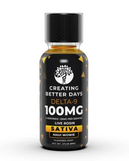 Creating Better Days Live Rosin 100mg Delta 9 Shot