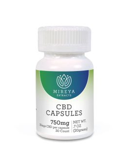 Mireya Extracts Full Spectrum Capsules-Monthly Subscription – 750mg, 30 count – 25mgs per